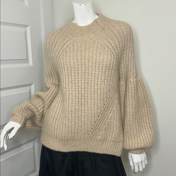 Ulla Johnson Cream Raquel Hand-knit Crewneck Sweater - Picture 1 of 11